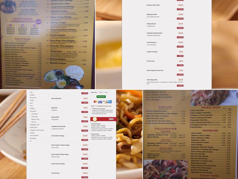 Singapore Chinese Restaurant & Bar Menu