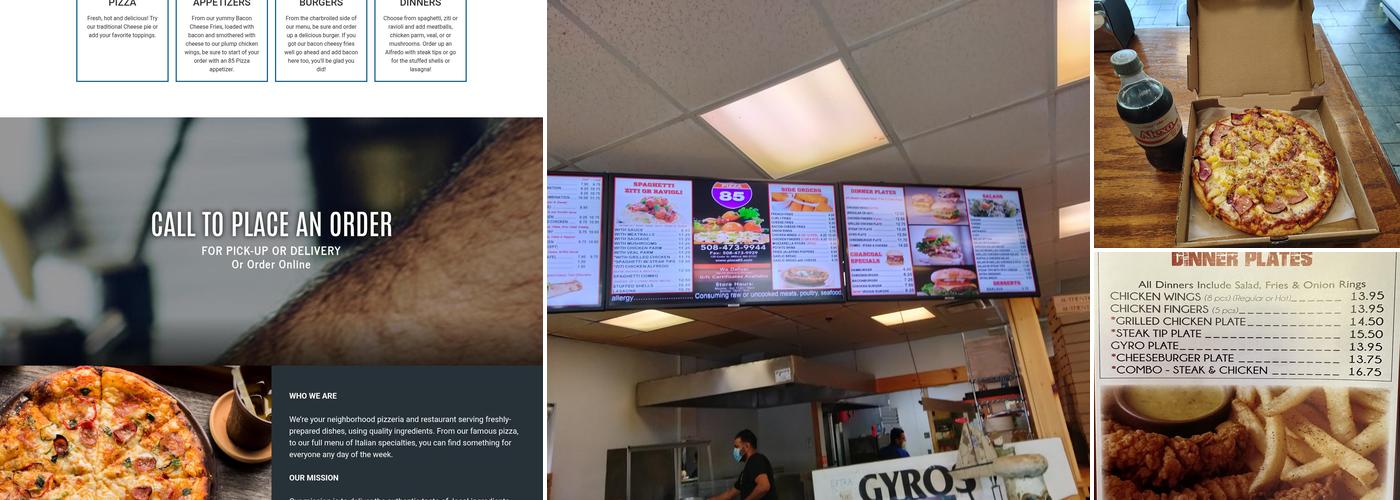 Pizza 85 Menu