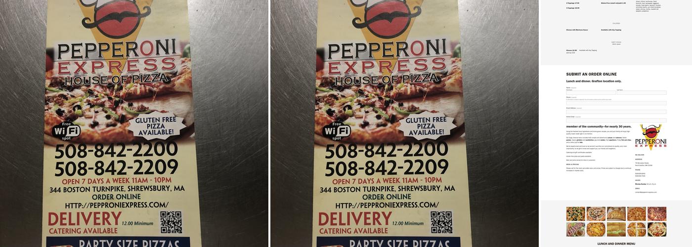 Pepperoni Express Menu
