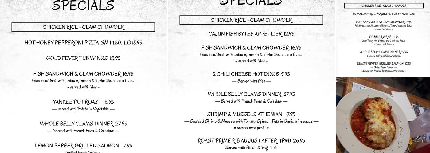 A & D Pizza and Pub Menu