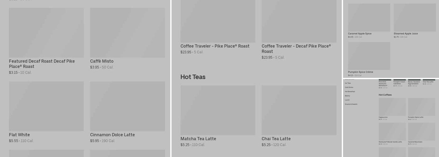 Starbucks Menu