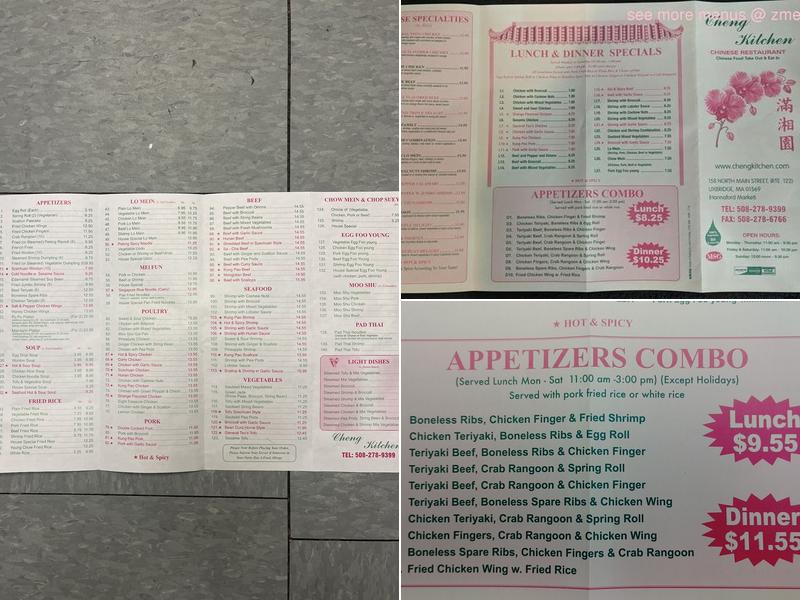 cheng kitchen Menu