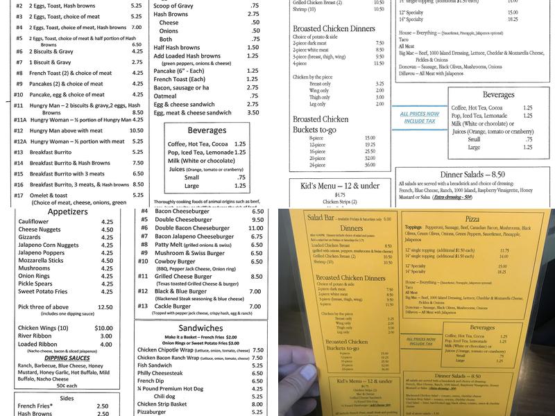Riverview Cafe Menu