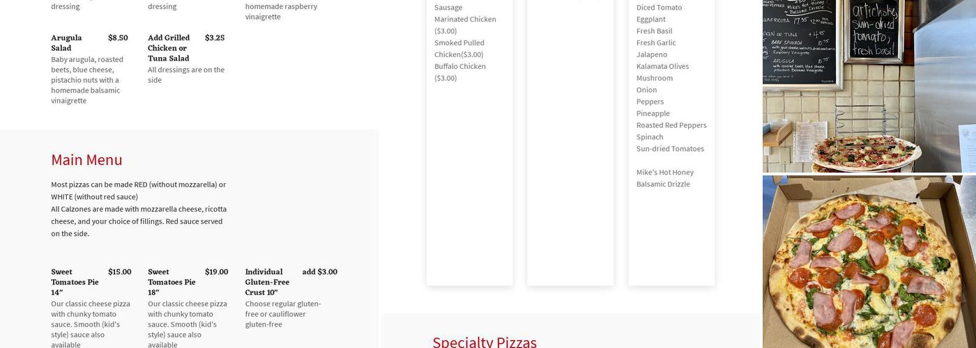 Sweet Tomatoes Neapolitan Pizza Menu