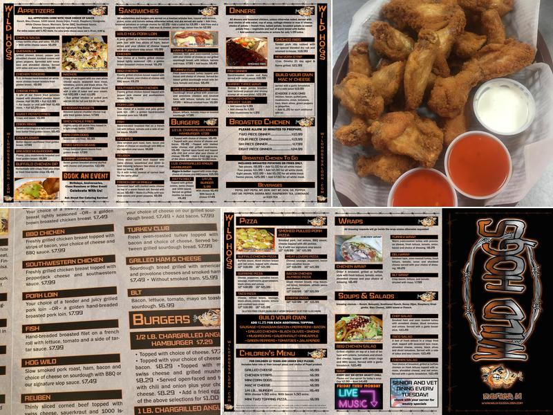 Wild Hogs Saloon & Eatery Menu