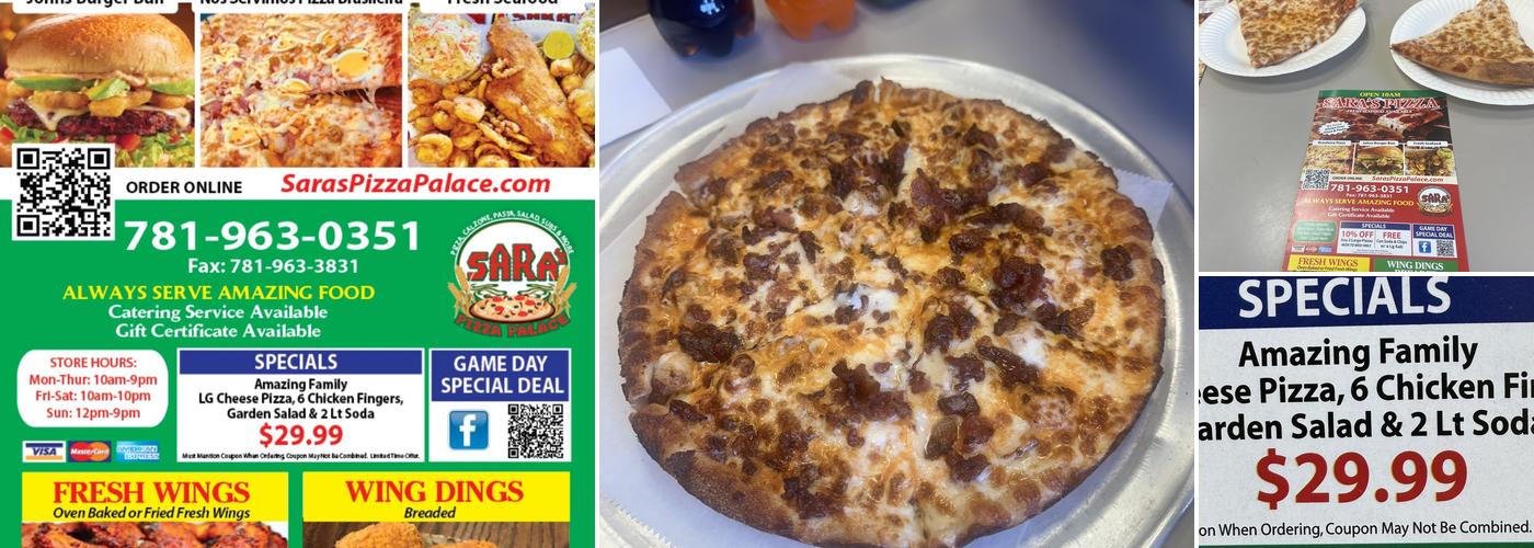 Sara's Pizza Palace Holbrook Menu