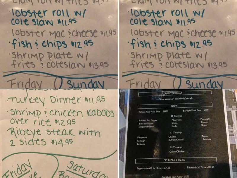 Red Rose Irish Pub Menu