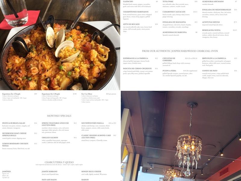 Bocado Tapas Wine Bar Menu