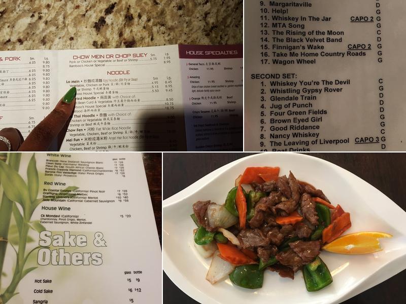 Bamboo Cafe Menu