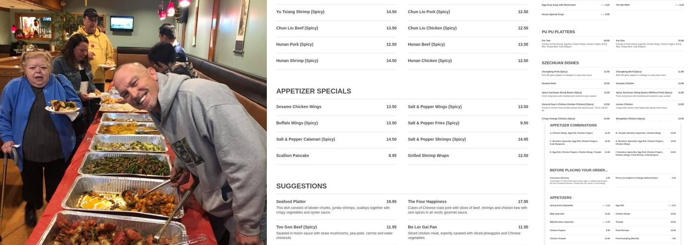 New Golden Pacific Menu