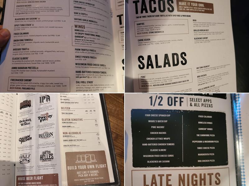 Yard House Menu