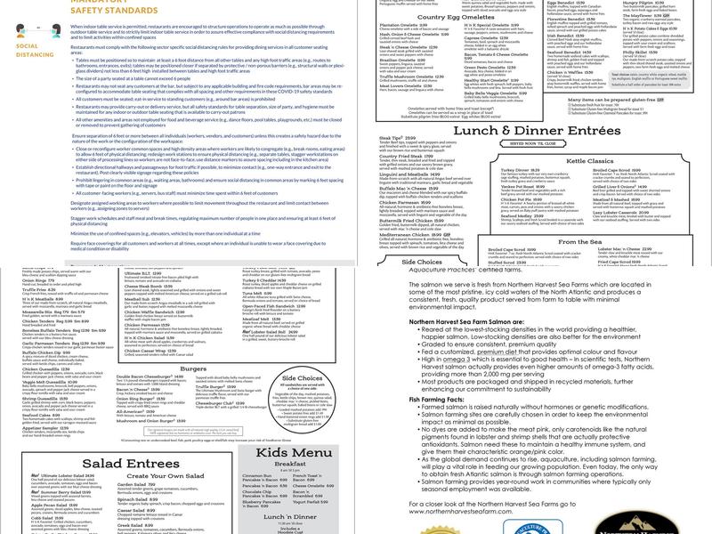 Hearth 'n Kettle Weymouth Menu