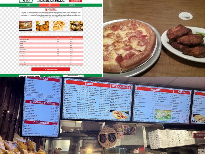 Famous House of Pizza (Bellingham) Menu