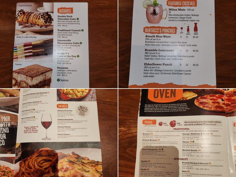 Bertucci's Italian Restaurant Menu