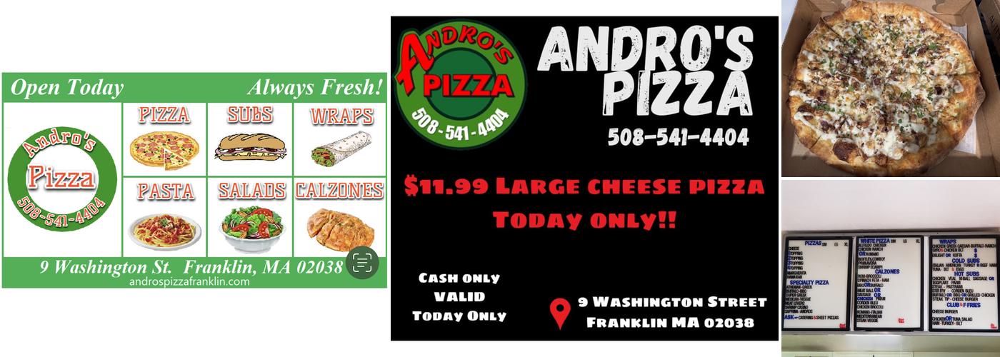 Andro's Pizza Menu