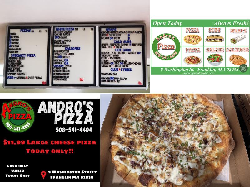 Andro's Pizza Menu