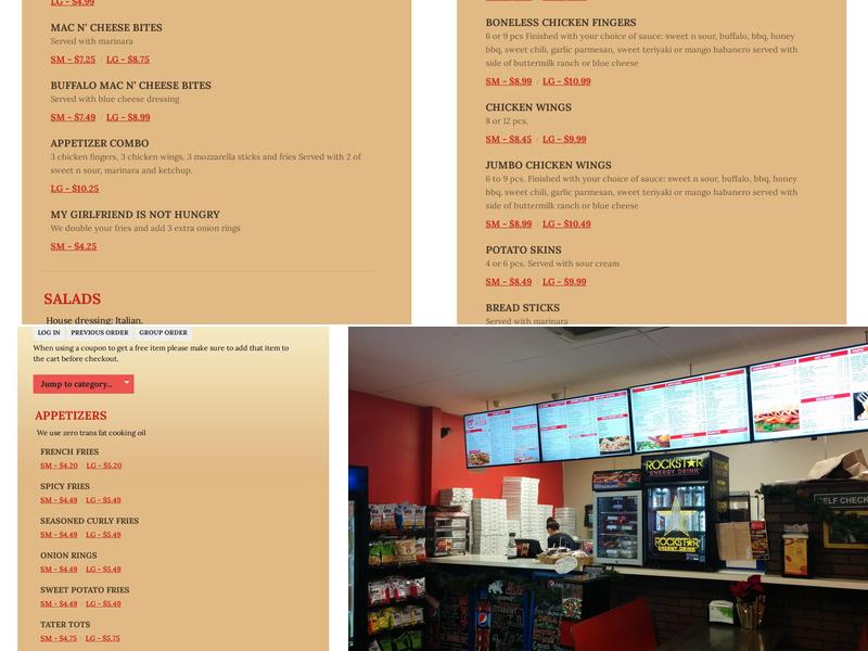 Central Pizza Menu