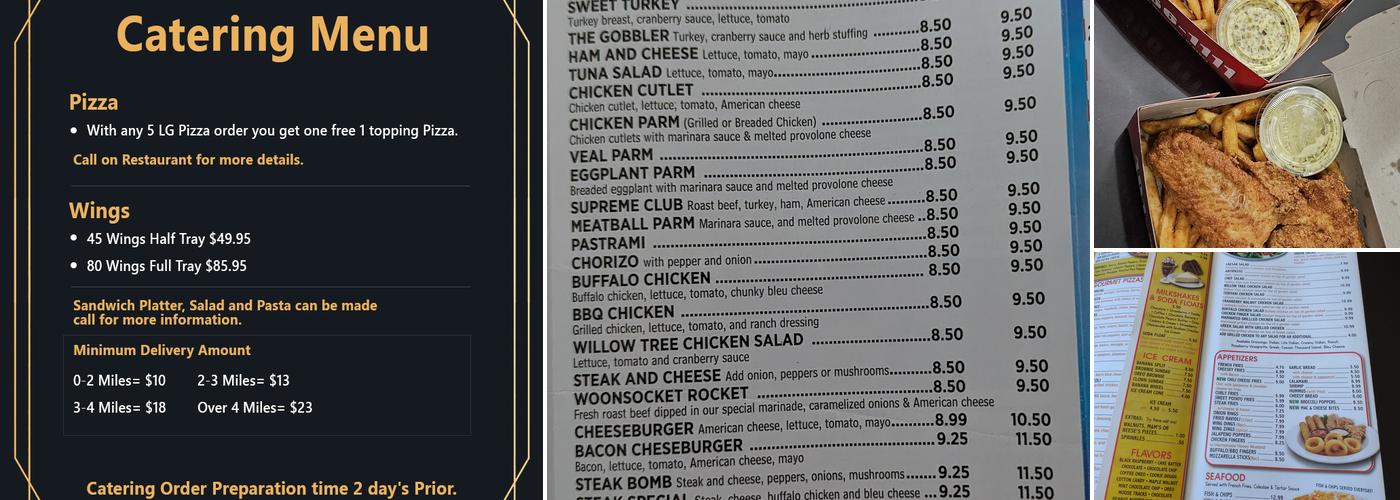 Sunrise Pizza & Creamery Menu