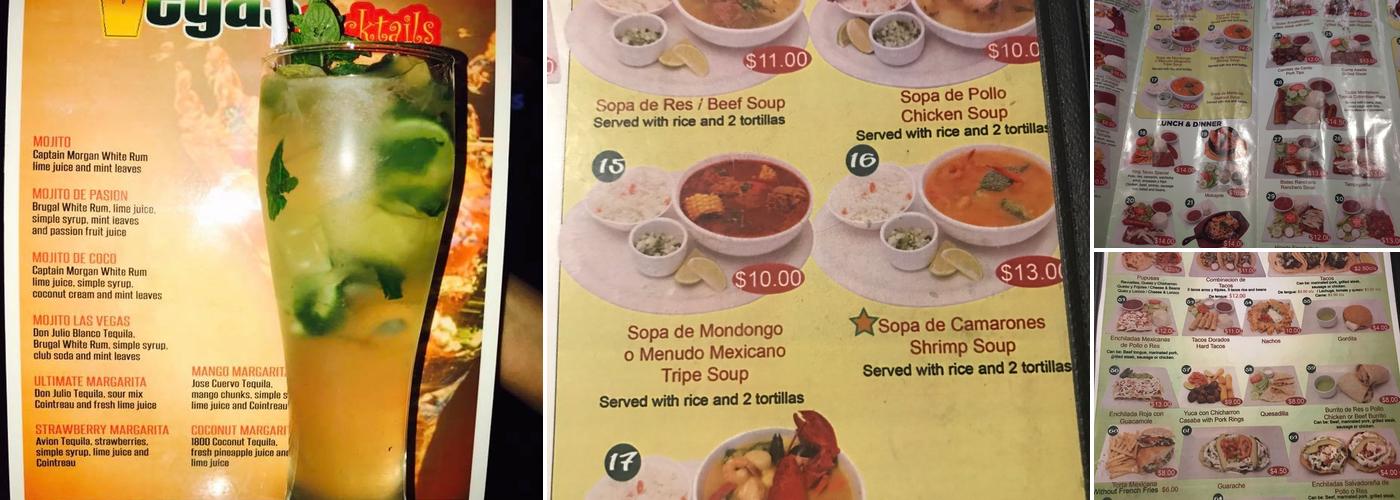Las Vegas Restaurant & Bar Menu