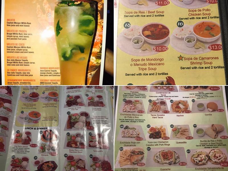 Las Vegas Restaurant & Bar Menu