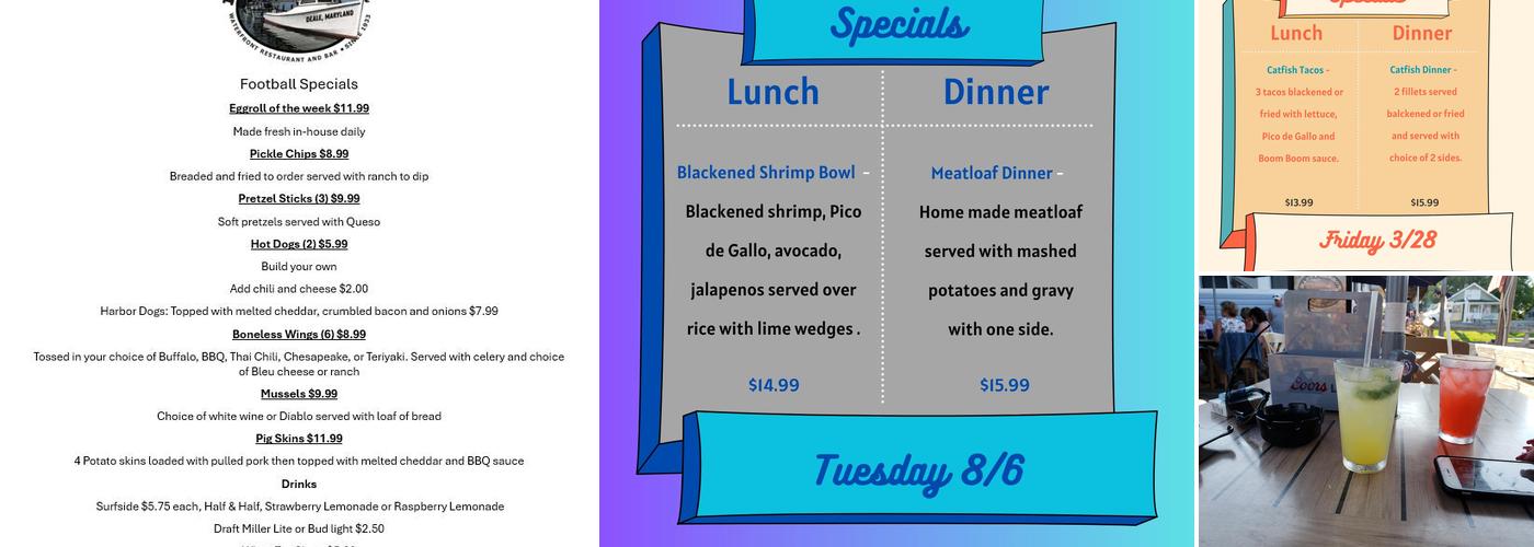 Happy Harbor Restaurant Menu