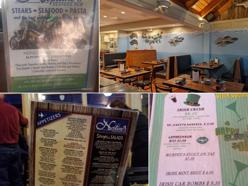 Neptune's Seafood Pub Menu