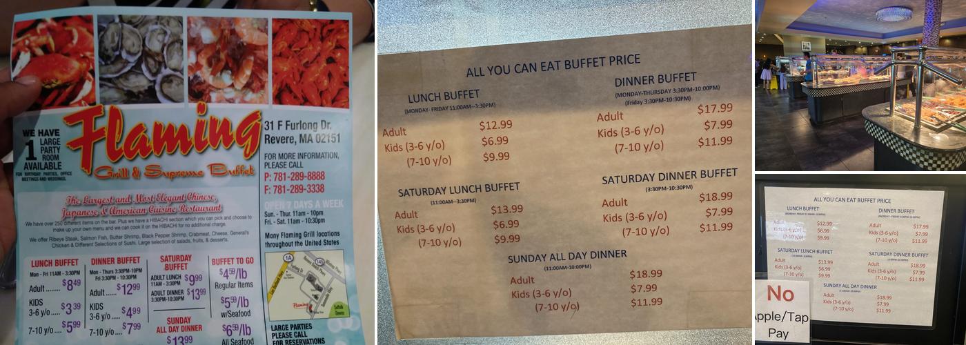 Flaming Grill and Buffet Menu