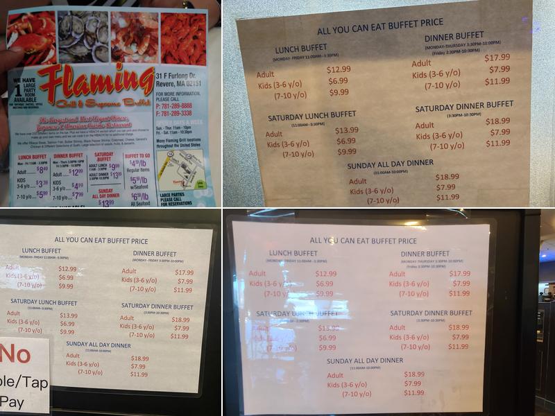 Flaming Grill and Buffet Menu