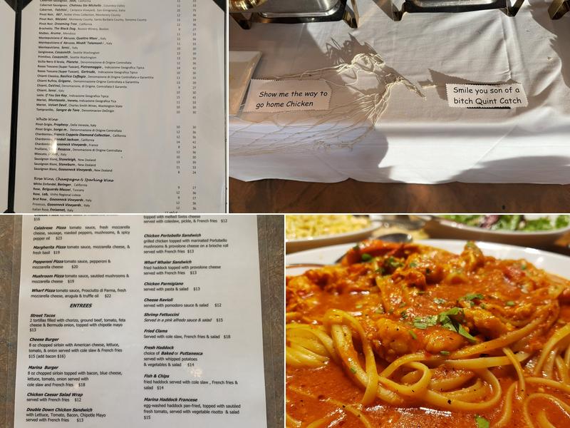 The Marina At The Wharf Menu