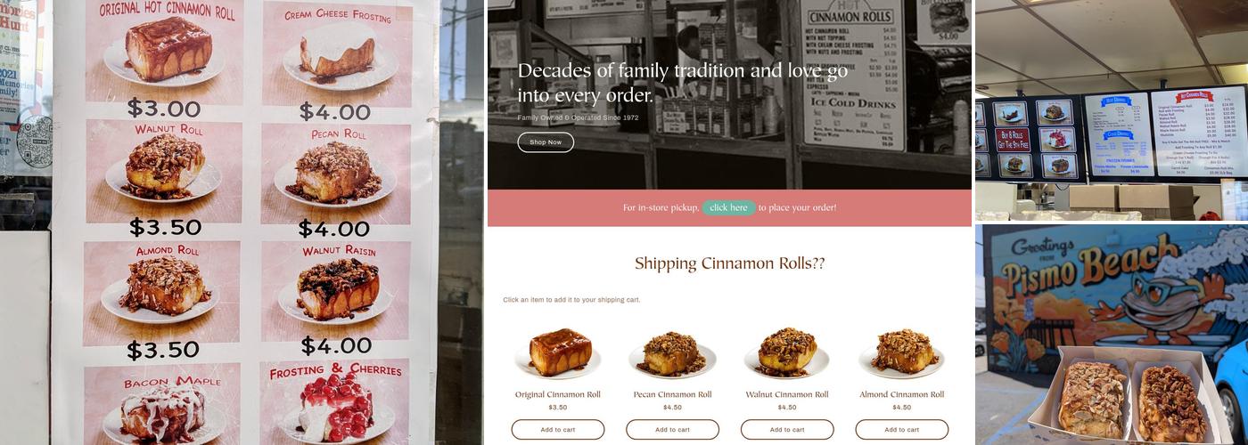 Old West Cinnamon Rolls Menu