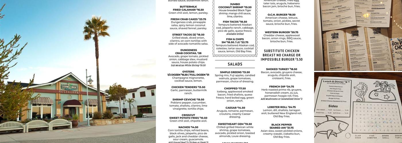 Custom House Menu