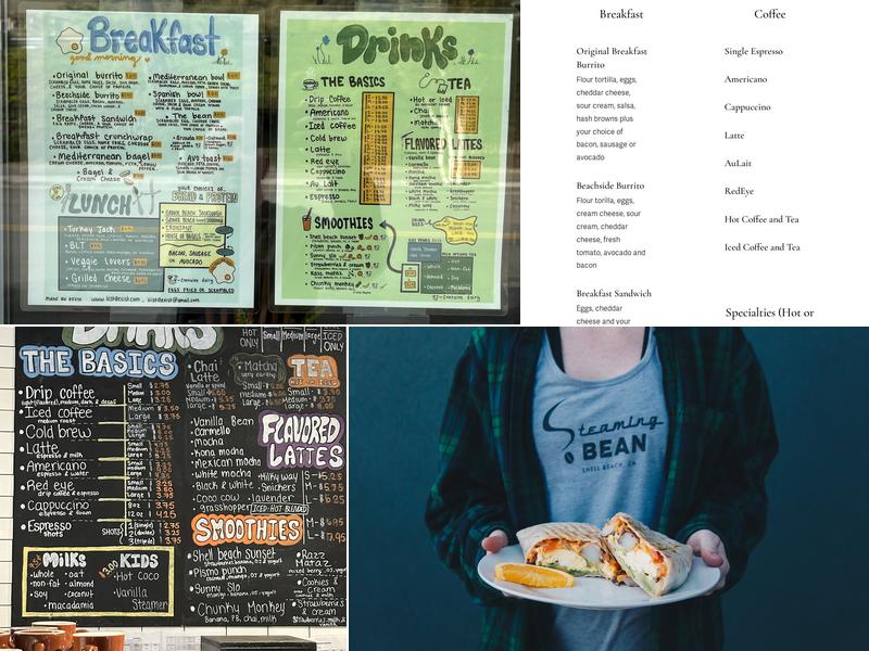 Steaming Bean Menu