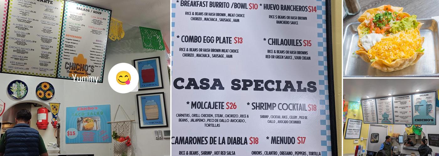Chicho’s Menu