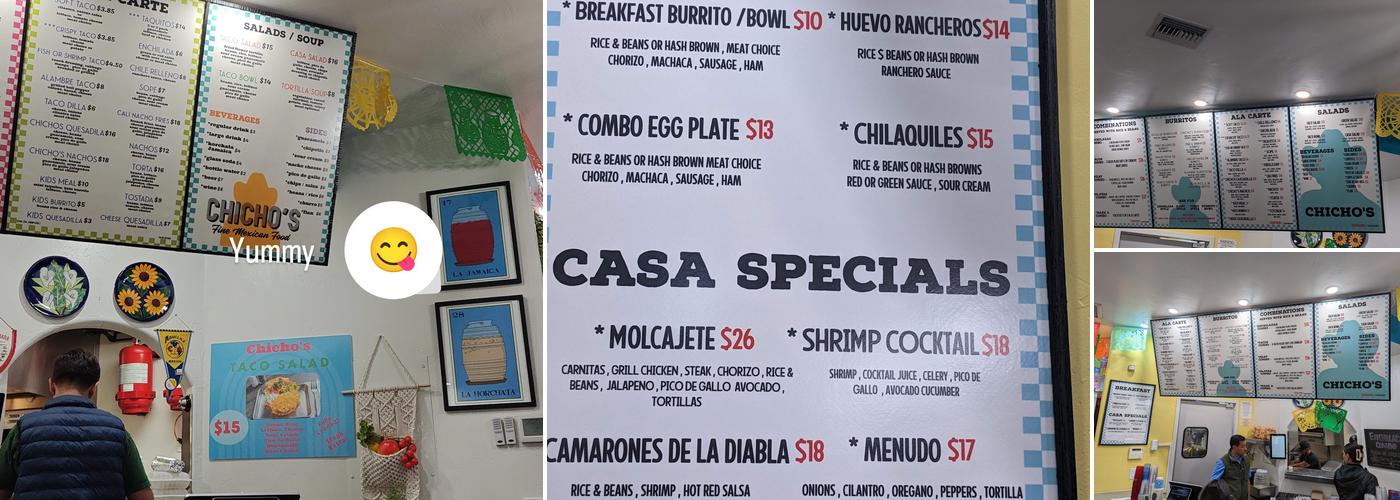 Chicho’s Menu
