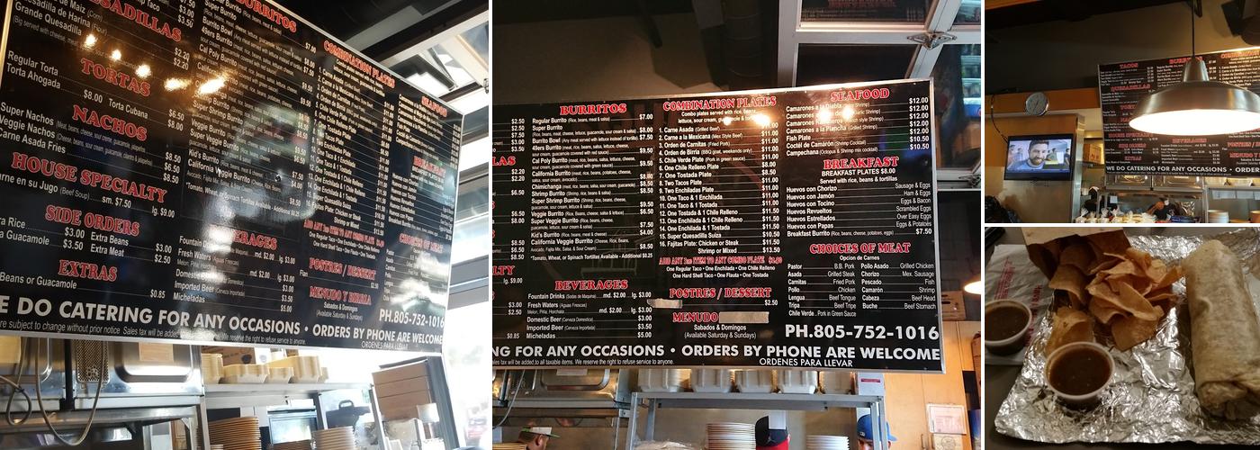 Taqueria Santa Cruz Express Menu