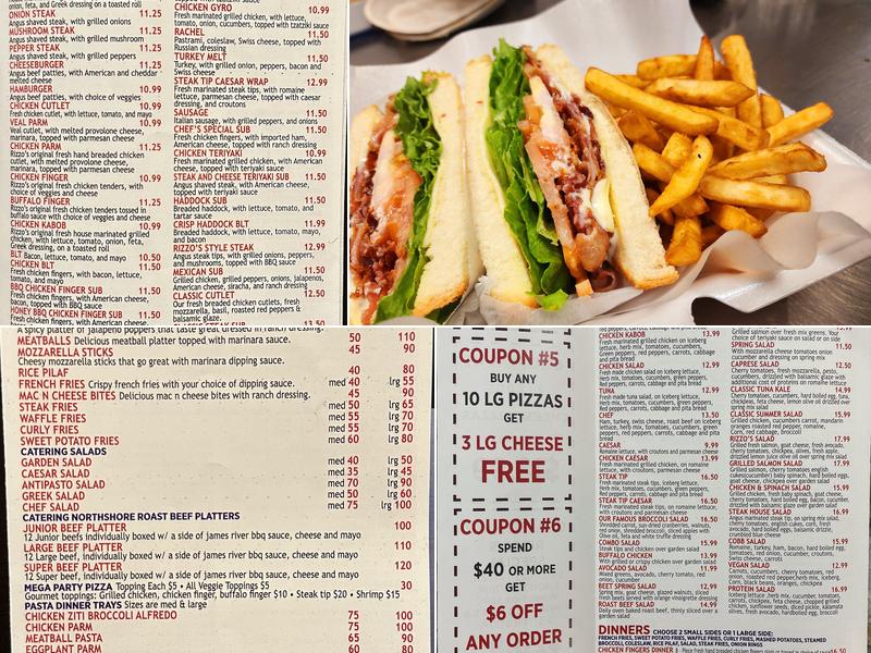 Rizzo's Roast Beef & Pizza Menu