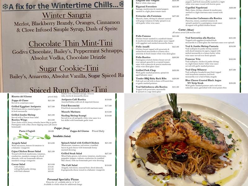 Café Rustica | New Jersey Menu