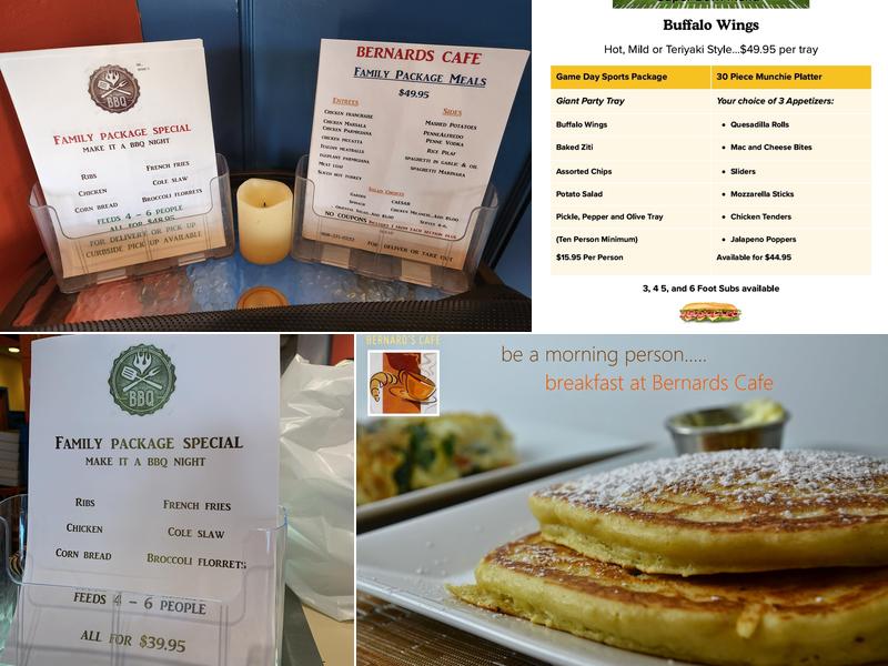 Bernards Cafe Menu