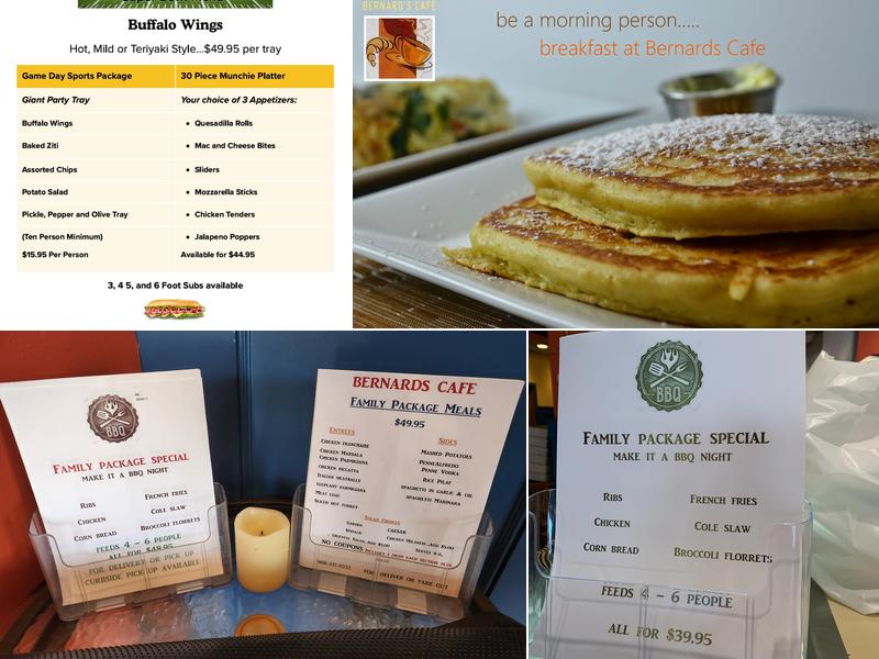Bernards Cafe Menu