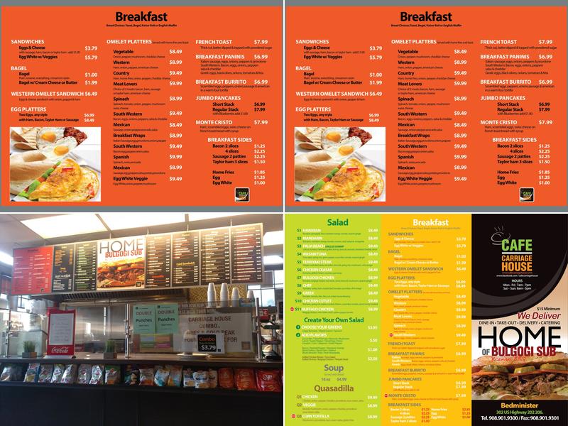 Cafe Carriage House Menu