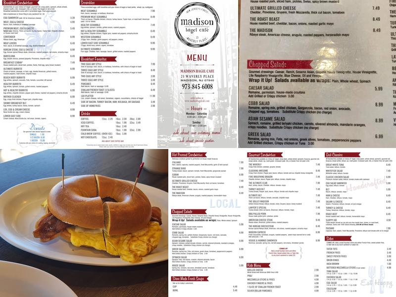 Madison Bagel Cafe Menu