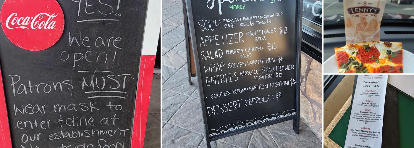 Lenny's Pizzeria & Trattoria Menu