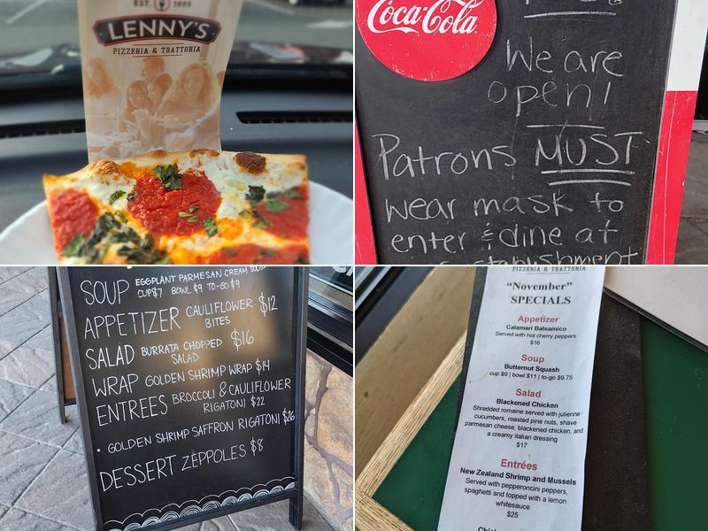 Lenny's Pizzeria & Trattoria Menu