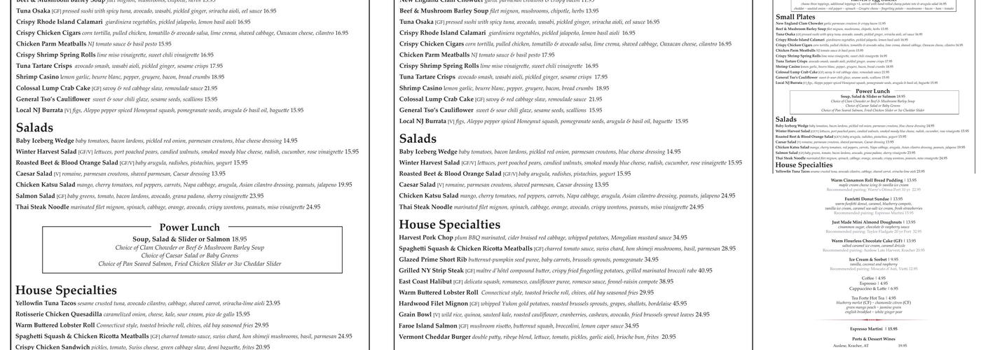 3 West Menu