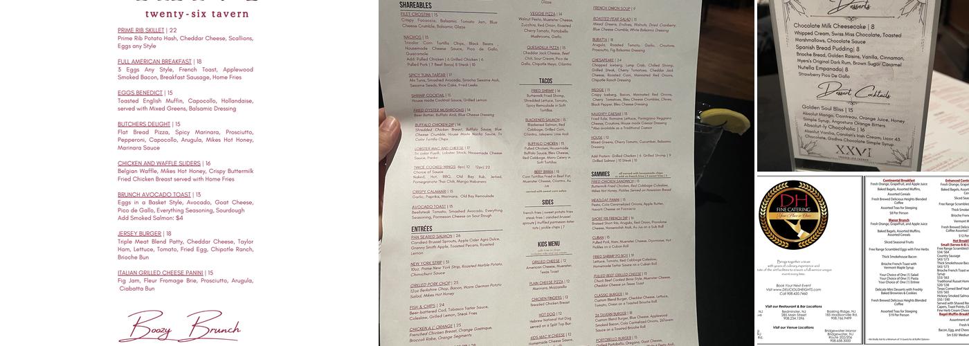 26 Tavern Menu