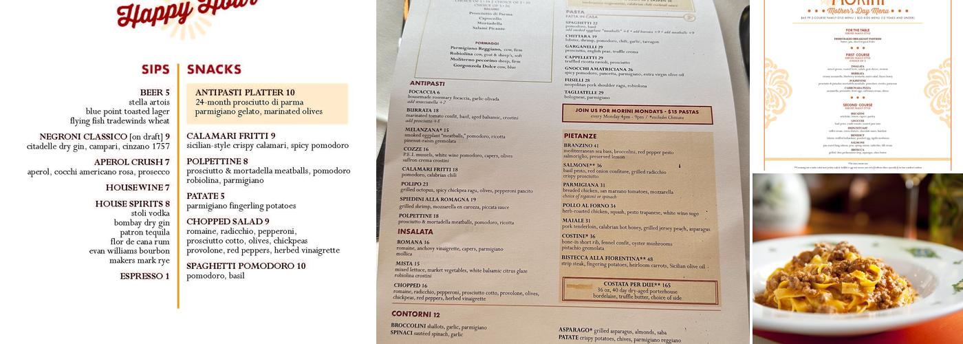 Osteria Morini Menu