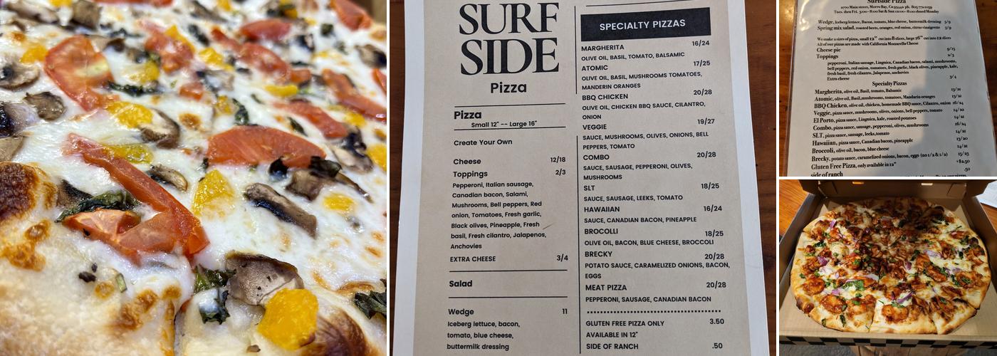 Surfside Pizza Menu