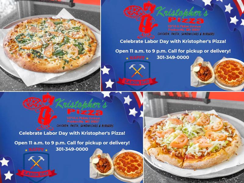 Kristophers Pizza Menu