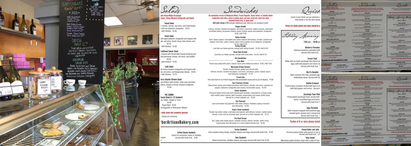 Hush-Harbor Artisan Bakery & Cafe Menu
