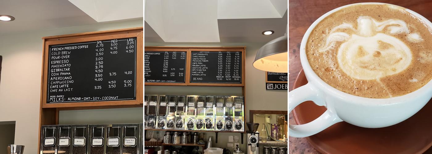 Joebella Coffee Roasters Menu